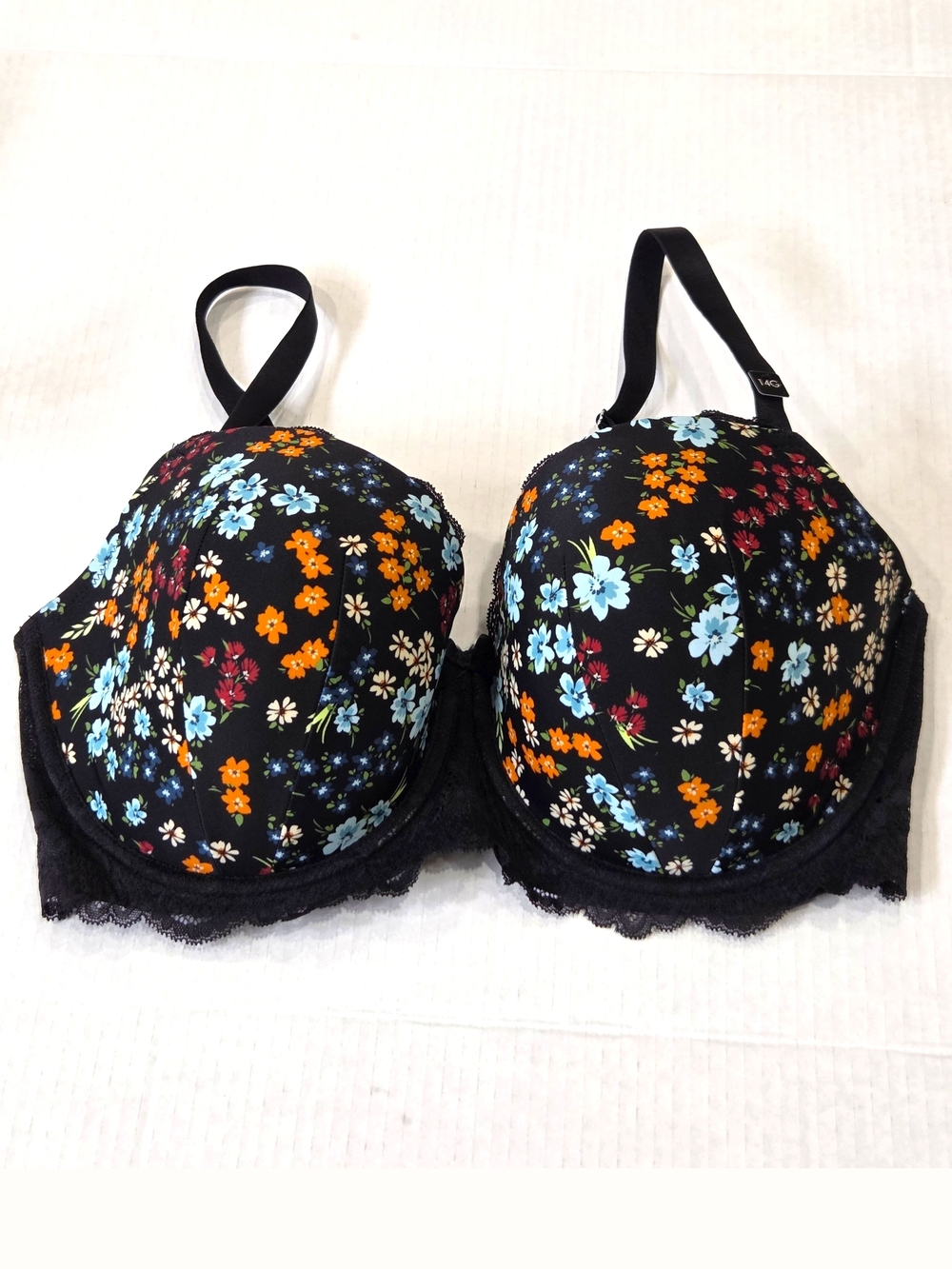 City Chic Boudoir Floral Lace Underwire Bra 36H / 14G | Bright Multi-Color NEW
